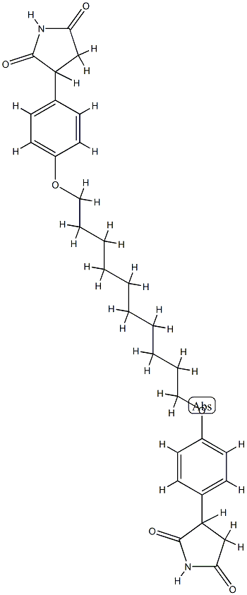 3-[4-[10-[4-(2,5-dioxopyrrolidin-3-yl)phenoxy]decoxy]phenyl]pyrrolidin e-2,5-dione