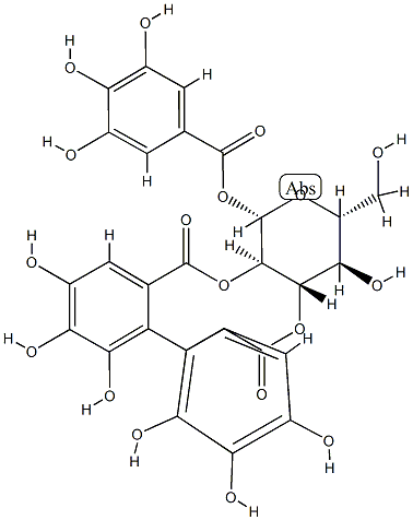2-O,3-O-[(4,4',5,5',6,6'-Hexahydroxybiphenyl-2,2'-diyl)biscarbonyl]-β-D-glucopyranose 1-(3,4,5-trihydroxybenzoate)