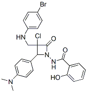 N-[3-[[(4-bromophenyl)amino]methyl]-3-chloro-2-(4-dimethylaminophenyl) -4-oxo-azetidin-1-yl]-2-hydroxy-benzamide