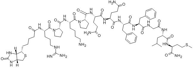 BIOTIN-ARG-PRO-LYS-PRO-GLN-GLN-PHE-PHE-GLY-LEU-MET-NH2