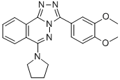 3-(3,4-Dimethoxyphenyl)-6-(1-pyrrolidinyl)-1,2,4-triazolo(3,4-a)phthal azine