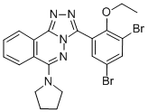1,2,4-Triazolo(3,4-a)phthalazine, 3-(3,5-dibromo-2-ethoxyphenyl)-6-(1- pyrrolidinyl)-