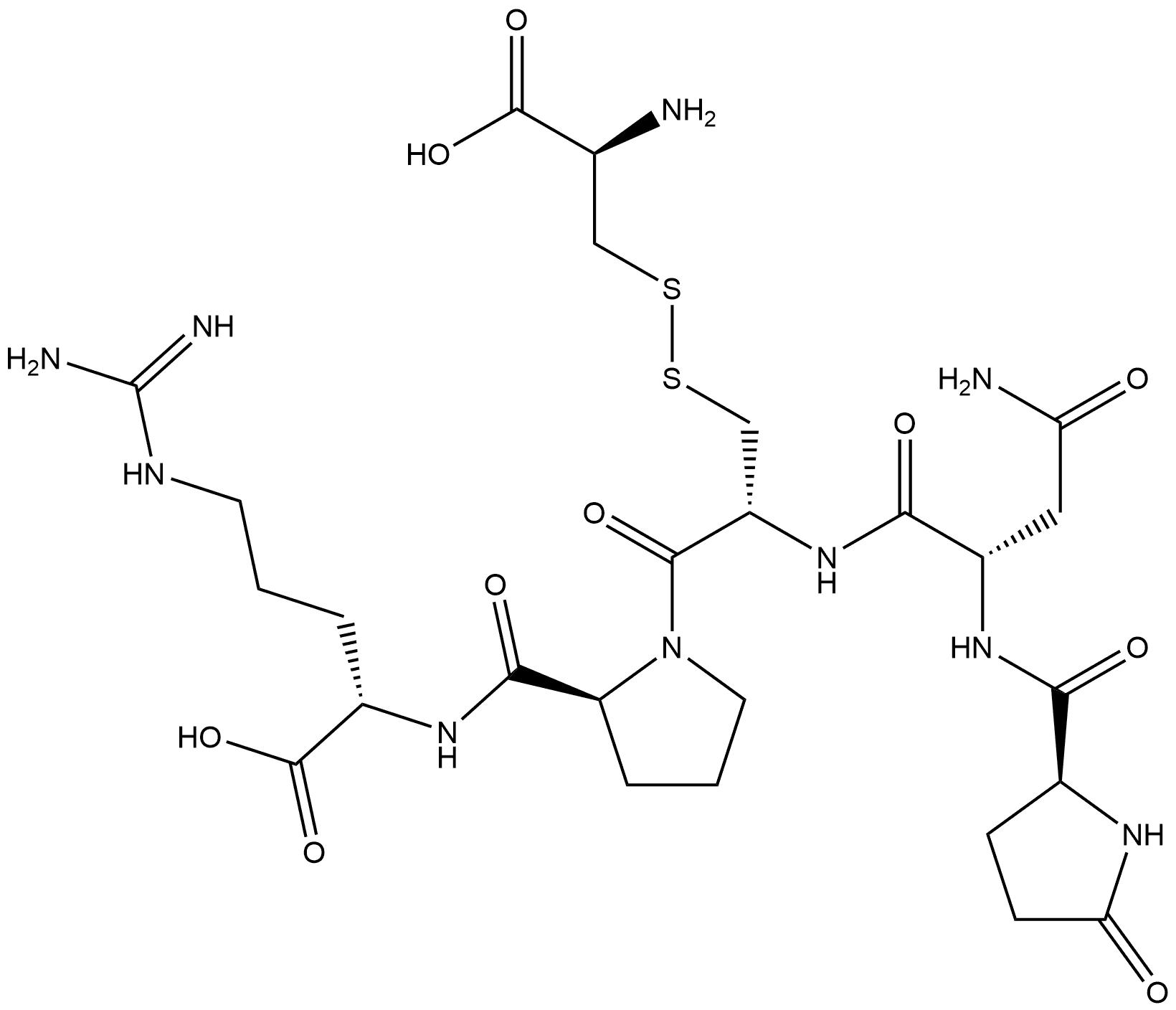 (PYR4, CYS-CYS6, ARG8)-VASOPRESSIN*FRAGMENT 4-8