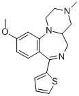 Pyrazino(1,2-a)(1,4)benzodiazepine, 1,2,3,4,4a,5-hexahydro-10-methoxy- 3-methyl-7-(2-thienyl)-