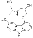 2-Propanol, 1-((6-methoxy-9H-pyrido(3,4-b)indol-4-yl)oxy)-3-((1-methyl ethyl)amino)-, hydrochloride