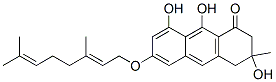 3,8,9-Trihydroxy-3-methyl-6-[[(2E)-3,7-dimethyl-2,6-octadienyl]oxy]-3,4-dihydroanthracene-1(2H)-one
