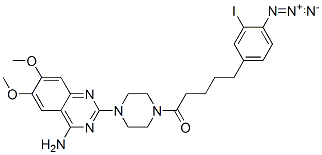 4-amino-6,7-dimethoxy-2-(4-(5-(3-iodo-4-azidophenyl)pentanoyl)-1-piperazinyl)quinazoline