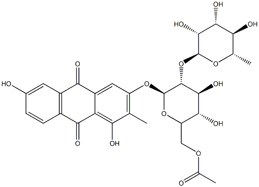 1,3,6-三羟基-2-甲基蒽醌-3-O-Α-鼠李糖-(1→2)-Β-D-(6'-O-乙酰基)-葡萄糖苷