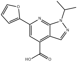 6-(呋喃-2-基)-1-(丙-2-基)-1H-吡唑并[3,4-B]吡啶-4-羧酸