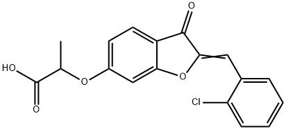 2-{[(2Z)-2-(2-chlorobenzylidene)-3-oxo-2,3-dihydro-1-benzofuran-6-yl]oxy}propanoic acid
