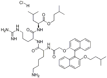 N-[2-[[(1S)-2'-(3-甲基丁氧基)[1,1'-联萘]-2-基]氧基]乙酰基]-D-赖氨酰-D-精氨酰-L-亮氨酸 3-甲基丁基酯盐酸盐