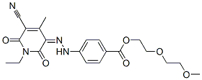 Benzoic  acid,  4-[(2Z)-(5-cyano-1-ethyl-1,6-dihydro-4-methyl-2,6-dioxo-3(2H)-pyridinylidene)hydrazino]-,  2-(2-methoxyethoxy)ethyl  ester  (9CI)