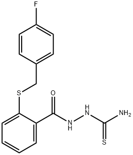 2-(2-[(4-FLUOROBENZYL)SULFANYL]BENZOYL)HYDRAZINECARBOTHIOAMIDE