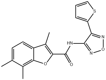 3,6,7-trimethyl-N-[4-(thiophen-2-yl)-1,2,5-oxadiazol-3-yl]-1-benzofuran-2-carboxamide