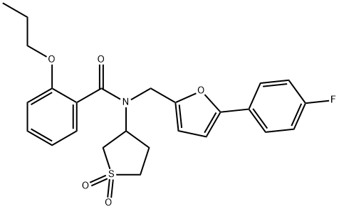 N-(1,1-dioxidotetrahydro-3-thienyl)-N-{[5-(4-fluorophenyl)-2-furyl]methyl}-2-propoxybenzamide
