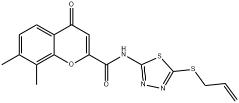 N-[5-(allylsulfanyl)-1,3,4-thiadiazol-2-yl]-7,8-dimethyl-4-oxo-4H-chromene-2-carboxamide