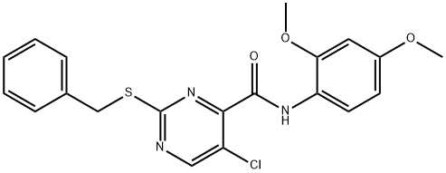 2-(benzylsulfanyl)-5-chloro-N-(2,4-dimethoxyphenyl)-4-pyrimidinecarboxamide