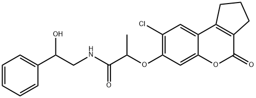2-[(8-chloro-4-oxo-1,2,3,4-tetrahydrocyclopenta[c]chromen-7-yl)oxy]-N-(2-hydroxy-2-phenylethyl)propanamide