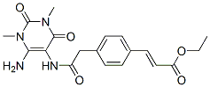2-Propenoic  acid,  3-[4-[2-[(6-amino-1,2,3,4-tetrahydro-1,3-dimethyl-2,4-dioxo-5-pyrimidinyl)amino]-2-oxoethyl]phenyl]-,  ethyl  ester
