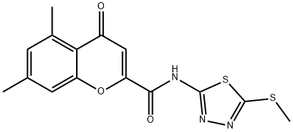 5,7-dimethyl-N-[5-(methylsulfanyl)-1,3,4-thiadiazol-2-yl]-4-oxo-4H-chromene-2-carboxamide