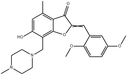 2-(2,5-dimethoxybenzylidene)-6-hydroxy-4-methyl-7-[(4-methyl-1-piperazinyl)methyl]-1-benzofuran-3(2H)-one