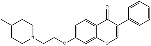 7-[2-(4-methylpiperidin-1-yl)ethoxy]-3-phenyl-4H-chromen-4-one