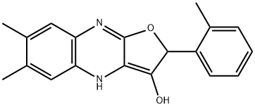 Furo[2,?3-?b]?quinoxalin-?3-?ol, 2,?4-?dihydro-?6,?7-?dimethyl-?2-?(2-?methylphenyl)?- (9CI)