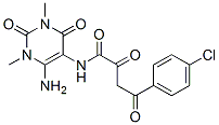Benzenebutanamide,  N-(6-amino-1,2,3,4-tetrahydro-1,3-dimethyl-2,4-dioxo-5-pyrimidinyl)-4-chloro--alpha-,-gamma--dioxo-