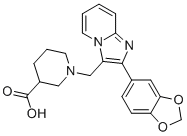1-(2-BENZO[1,3]DIOXOL-5-YL-IMIDAZO[1,2-A]PYRIDIN-3-YLMETHYL)-PIPERIDINE-3-CARBOXYLIC ACID