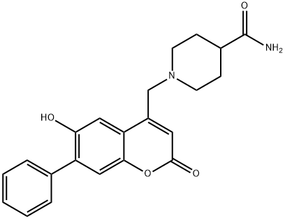 1-[(6-hydroxy-2-oxo-7-phenyl-2H-chromen-4-yl)methyl]piperidine-4-carboxamide