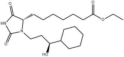 ethyl [S-(R*,R*)]-3-(3-cyclohexyl-3-hydroxypropyl)-2,5-dioxoimidazolidine-4-heptanoate