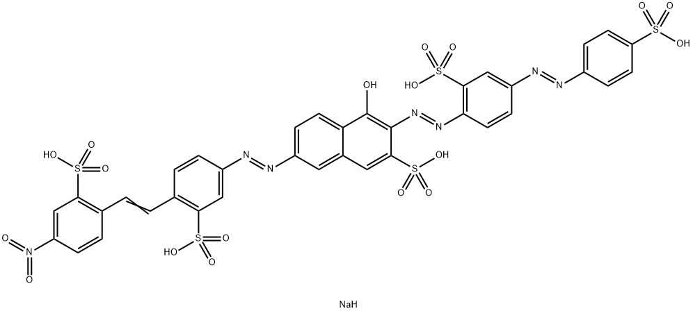 pentasodium 4-hydroxy-7-[[4-[2-(4-nitro-2-sulphonatophenyl)vinyl]-3-sulphonatophenyl]azo]-3-[[2-sulphonato-4-[(4-sulphonatophenyl)azo]phenyl]azo]naphthalene-2-sulphonate