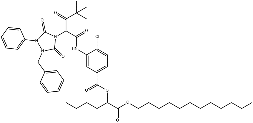 4-氯-3-[2-[3,5-二氧代-1-苯基-2-苄基-1,2,4-三唑烷-4-基]-4,4-二甲基-1,3-二氧代戊氨基]苯甲酸(1-十二烷氧羰基)戊酯