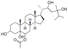 24-methylcholestane-3,5,6,22,24-pentol 6-acetate
