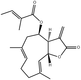 (2E)-2-甲基-2-丁烯酸(3AR,4R,6E,10E,11AR)-2,3,3A,4,5,8,9,11A-八氢-6,10-二甲基-3-亚甲基-2-氧代环癸五烯并[B]呋喃-4-基酯