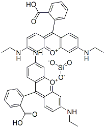 Xanthylium, 9-(2-carboxyphenyl)-3,6-bis(ethylamino)-, silicate