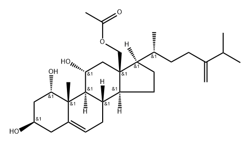 Ergosta-5,24(28)-diene-1α,3β,11α,18-tetrol 18-acetate
