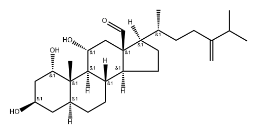 1α,3β,11α-Trihydroxy-5α-ergost-24(28)-en-18-al
