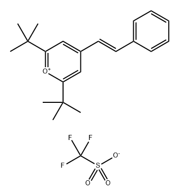 (E)-2,6-Bis(1,1-dimethylethyl)-4-(2-phenylethenyl)pyrilliumsalt