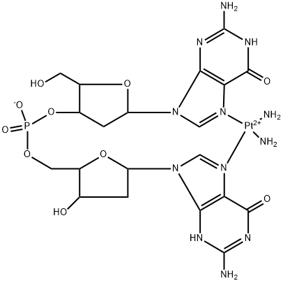 platinated 2'-deoxyguanylyl-(3'--5')-3'-deoxyguanosine