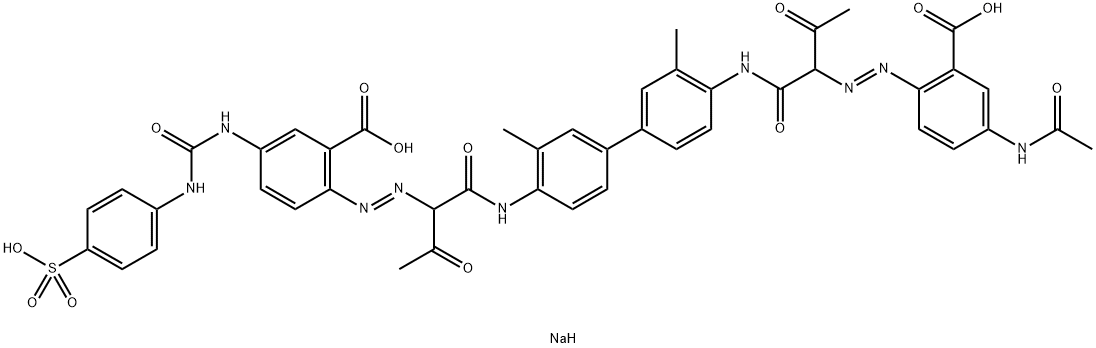 2-[[1-[[[4'-[2-[(4-acetamido-2-carboxyphenyl)azo]acetoacetamido]-3,3'-dimethyl[1,1'-biphenyl]-4-yl]amino]carbonyl]-2-oxopropyl]azo]-5-[[(4-sulphoanilino)carbonyl]amino]benzoic acid, sodium salt