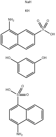 1-Naphthalenesulfonic acid, 4-amino-, diazotized, coupled with diazotized 8-amino-2-naphthalenesulfonic acid and resorcinol, potassium sodium salts