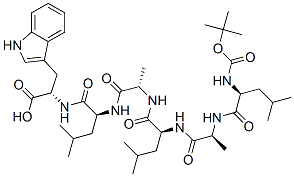 (2S)-3-(1H-indol-3-yl)-2-[[(2S)-4-methyl-2-[[(2S)-2-[[(2S)-4-methyl-2- [[(2S)-2-[[(2S)-4-methyl-2-(tert-butoxycarbonylamino)pentanoyl]amino]p ropanoyl]amino]pentanoyl]amino]propanoyl]amino]pentanoyl]amino]propano ic acid