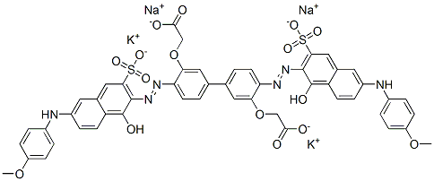 2,2'-[[4,4'-bis[[1-hydroxy-6-[(4-methoxyphenyl)amino]-3-sulpho-2-naphthyl]azo][1,1'-biphenyl]-3,3'-diyl]bis(oxy)]bisacetic acid, potassium sodium salt