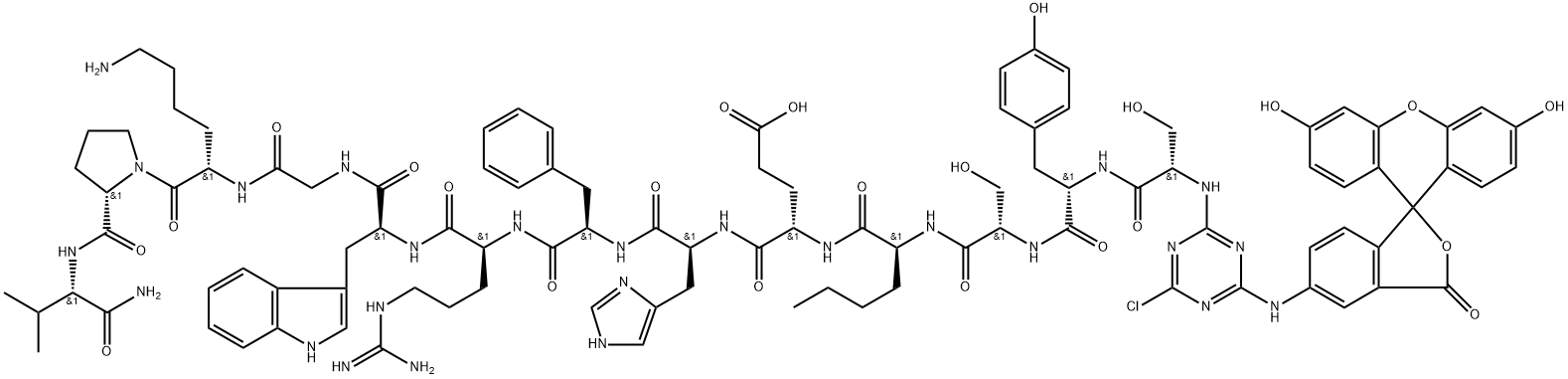 MSH, N(alpha)-chlorotriazinylaminofluorescein-1-Ser-4-Nle-7-Phe-alpha-