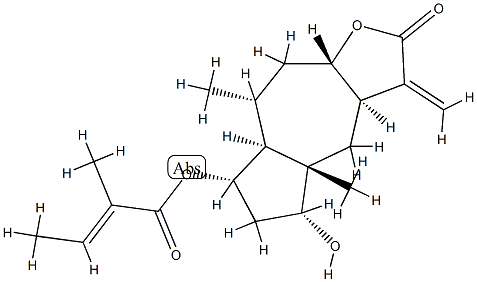 [E,(-)]-2-Methyl-2-butenoic acid (3aR,3aα,7aα,9aβ)-dodecahydro-5α-hydroxy-3-methylene-4aβ,8α-dimethyl-2-oxoazuleno[6,5-b]furan-7α-yl ester