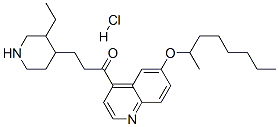 3-(3-ethyl-4-piperidyl)-1-[6-[(1-methylheptyl)oxy]-4-quinolyl]propan-1-one monohydrochloride