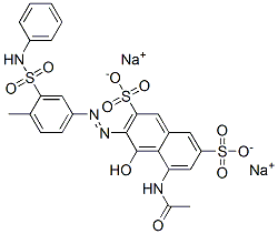 disodium 5-(acetylamino)-4-hydroxy-3-[[4-methyl-3-[(phenylamino)sulphonyl]phenyl]azo]naphthalene-2,7-disulphonate