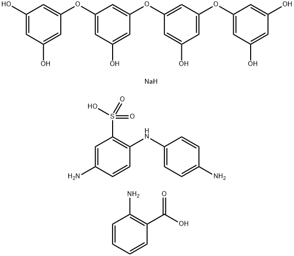 Benzoic acid, 2-amino-, diazotized, coupled with diazotized 5-amino-2-[(4-aminophenyl)amino]benzenesulfonic acid and 5,5'-[oxybis[(5-hydroxy-3,1-phenylene)oxy]]bis[1,3-benzenediol], sodium salt