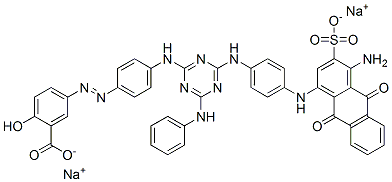 disodium 5-[[4-[[4-[[4-[(4-amino-9,10-dihydro-9,10-dioxo-3-sulphonato-1-anthryl)amino]phenyl]amino]-6-(phenylamino)-1,3,5-triazin-2-yl]amino]phenyl]azo]salicylate
